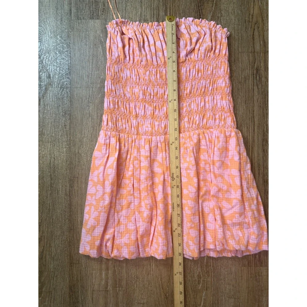 Free‎ People Embellished Bubble Mini Dress Shell Coral Pink Orange OB2249861 XS